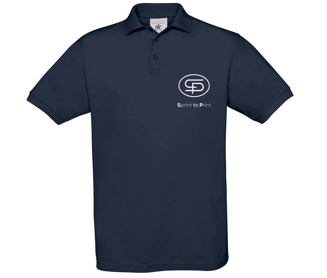 Unisex Polo Navy – beidseitig bedruckt