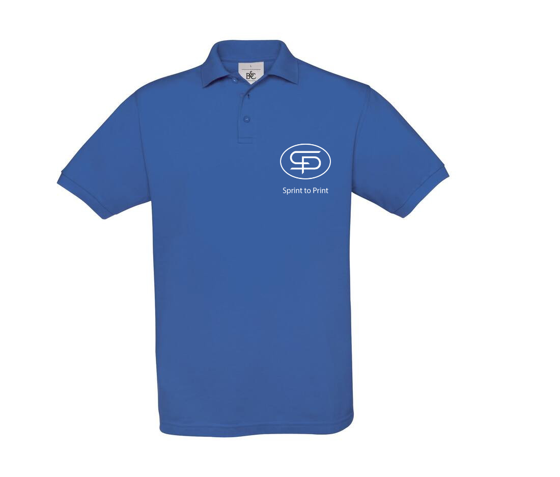 Unisex Polo Royal Blue – beidseitig bedruckt