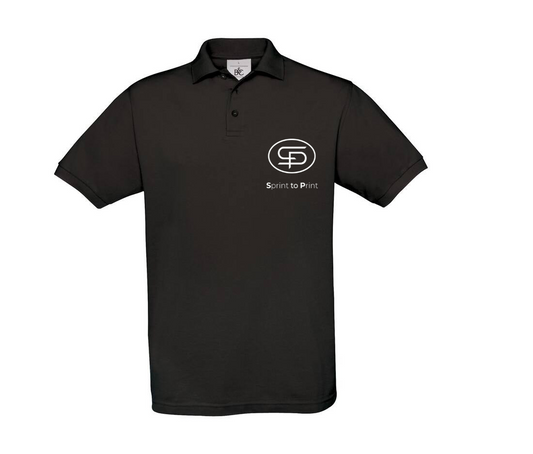 Unisex Polo Schwarz – beidseitig bedruckt