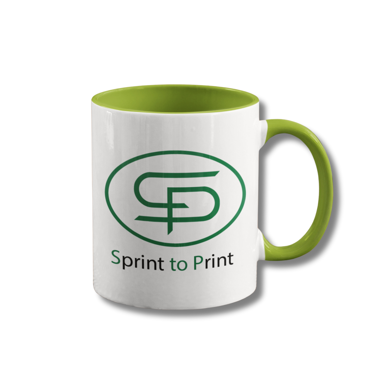 Sprint to Print Kaffeetasse Grün Individuell bedruckt