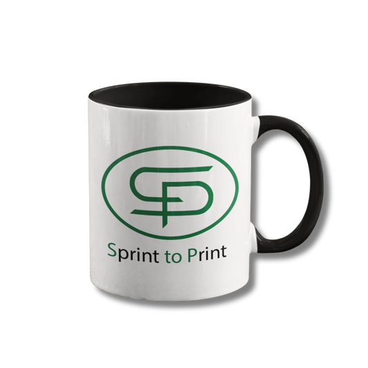 Sprint to Print Kaffeetasse Schwarz Individuell bedruckt